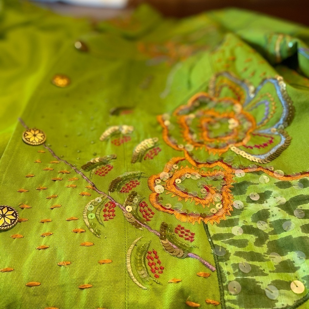 Julia Kim Blazer Jacket lime green size XL - Picture 5 of 9